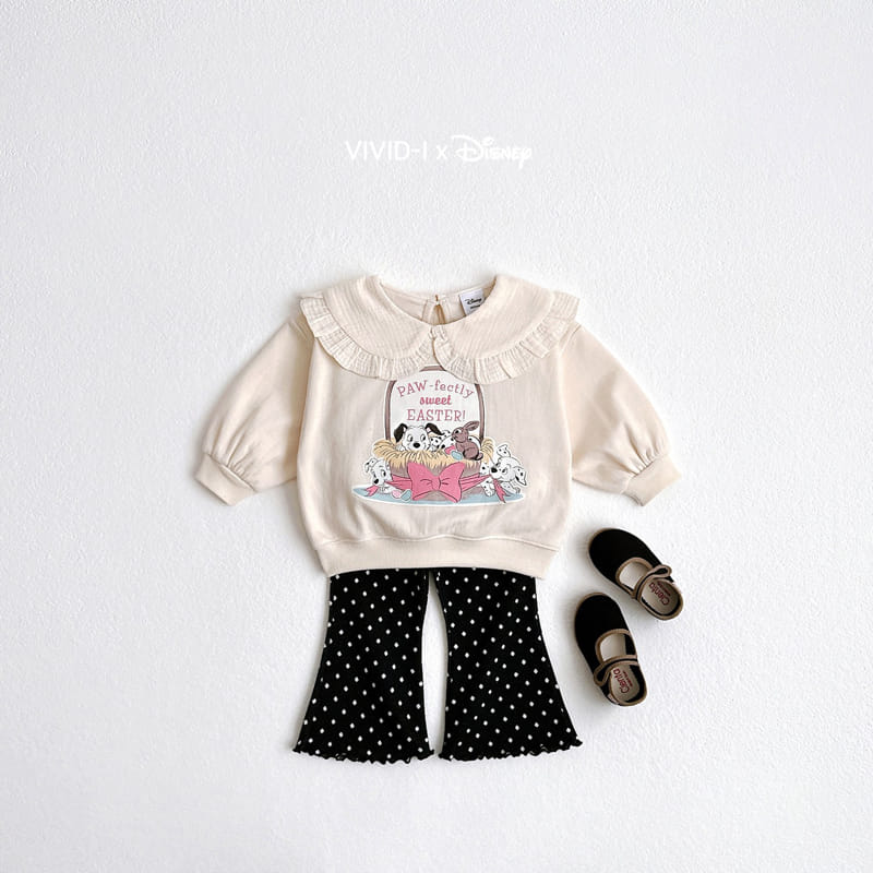 Vivid I - Korean Children Fashion - #prettylittlegirls - Dalmatian Collar Sweatshirt - 4