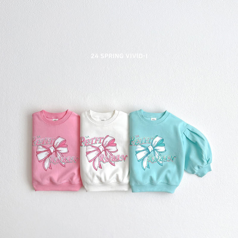 Vivid I - Korean Children Fashion - #todddlerfashion - Ribbon Puff Sweatshirt