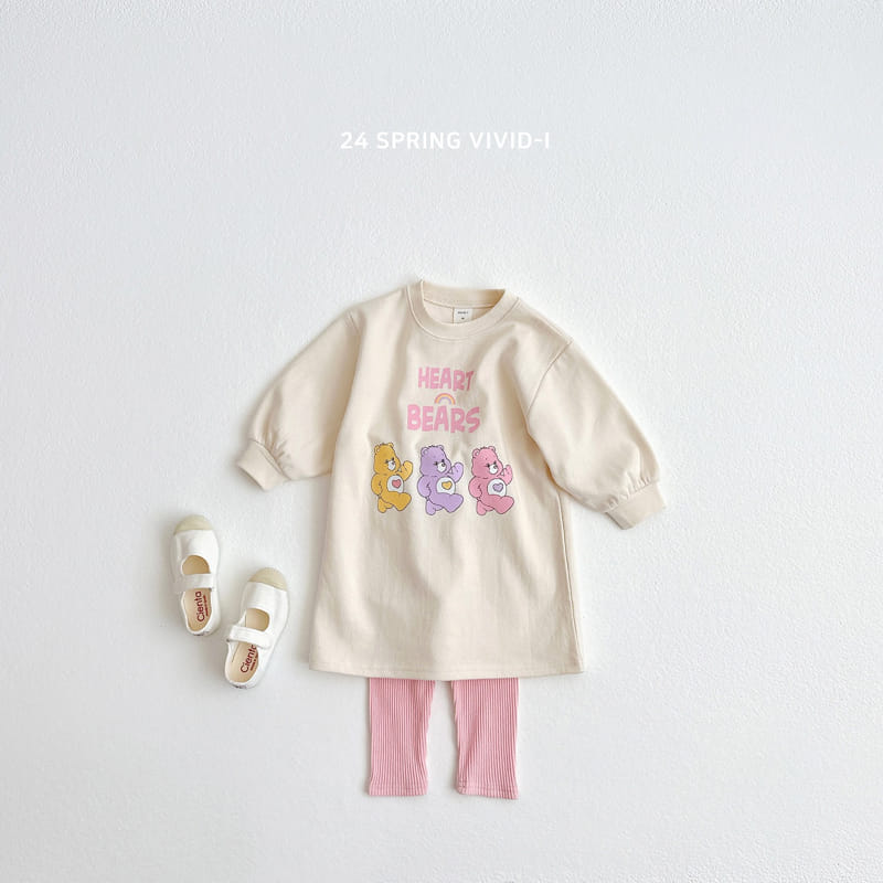 Vivid I - Korean Children Fashion - #toddlerclothing - Heart Bear One-Piece - 7