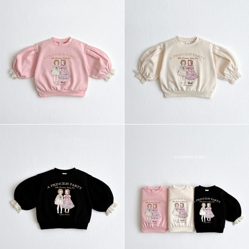 Vivid I - Korean Children Fashion - #toddlerclothing - Lace Sleeve Sweatshirt - 3