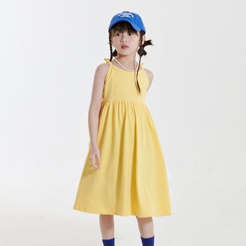 Whitesketchbook - Korean Children Fashion - #Kfashion4kids - String Sleeveless One-Piece