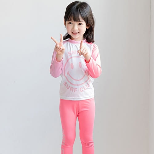Whitesketchbook - Korean Children Fashion - #childrensboutique - Smile Rashguard Top Bottom Set