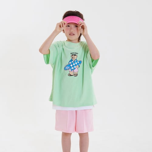 Whitesketchbook - Korean Children Fashion - #fashionkids - Nice Bear Short Sleeve Tee