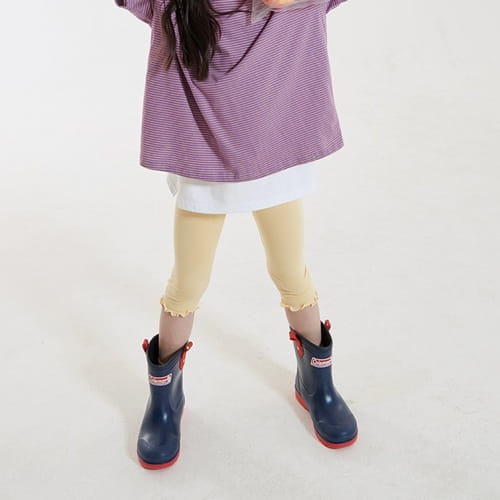 Whitesketchbook - Korean Children Fashion - #kidsstore - Terry New Three Quarter  Leggings