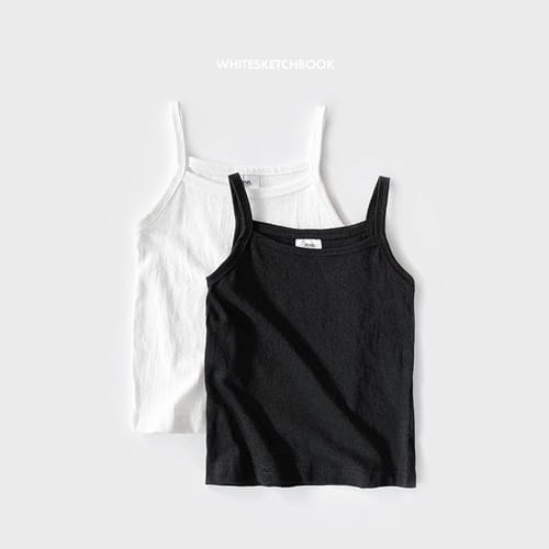 Whitesketchbook - Korean Children Fashion - #kidzfashiontrend - New Basic String Sleeveless Tee