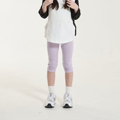 Whitesketchbook - Korean Children Fashion - #kidzfashiontrend - Rib New Three Quarter Leggigns
