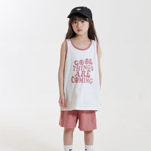 Whitesketchbook - Korean Children Fashion - #prettylittlegirls - Good Sleeveless Top Bottom Set