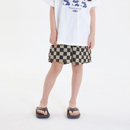 Whitesketchbook - Korean Children Fashion - #todddlerfashion - Check Shorts
