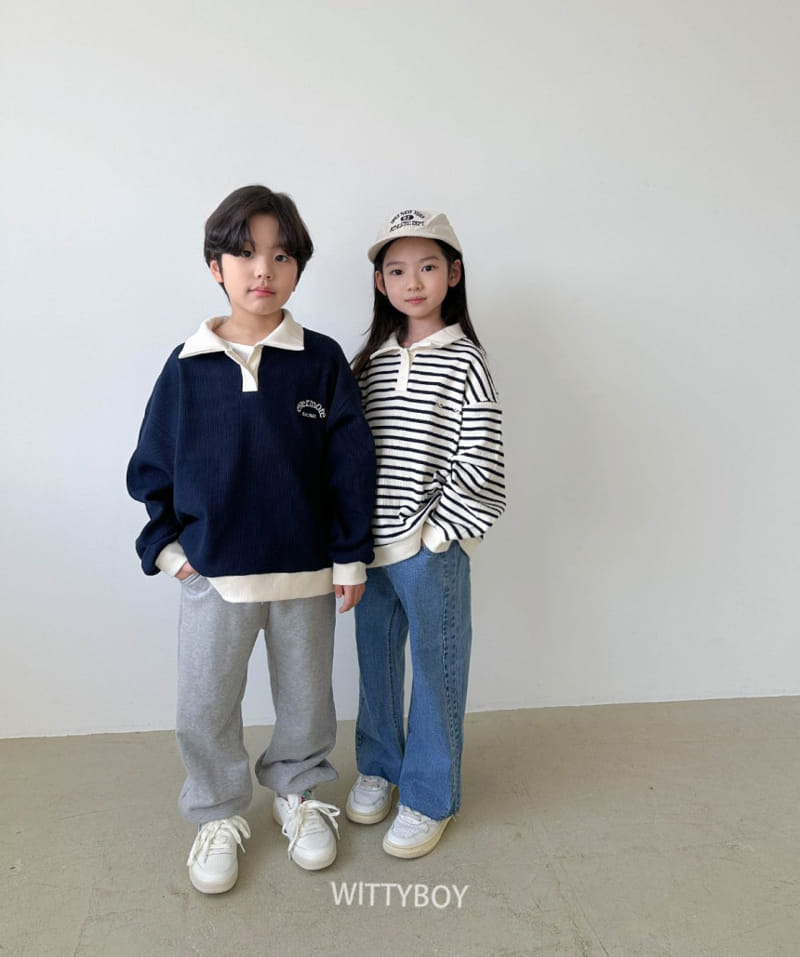 Witty Boy - Korean Children Fashion - #Kfashion4kids - Waffle Collar Sweatshirt - 5