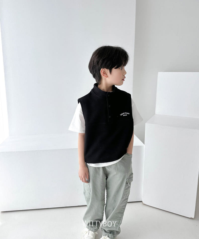 Witty Boy - Korean Children Fashion - #childofig - Sole Vest Anorak - 2