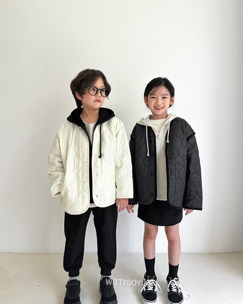 Witty Boy - Korean Children Fashion - #childofig - Holic Quilting Jumper - 8
