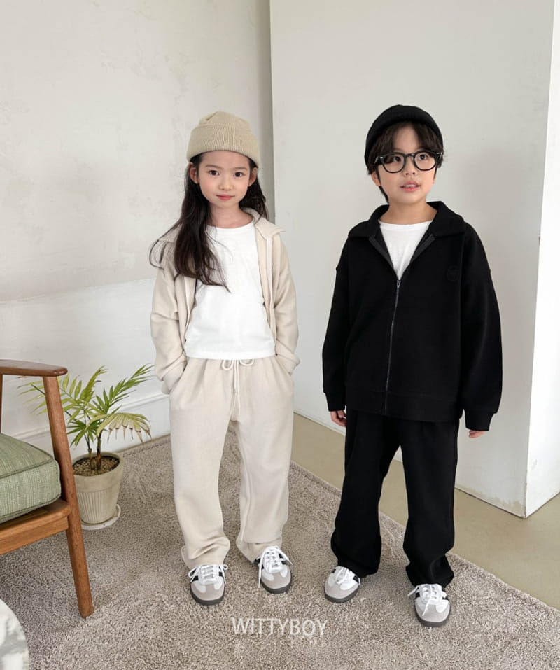 Witty Boy - Korean Children Fashion - #childrensboutique - Mode Zip Up - 2