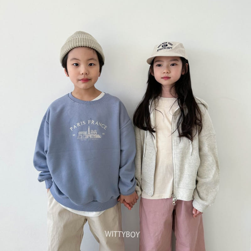 Witty Boy - Korean Children Fashion - #designkidswear - Paris Sweatshirt - 9