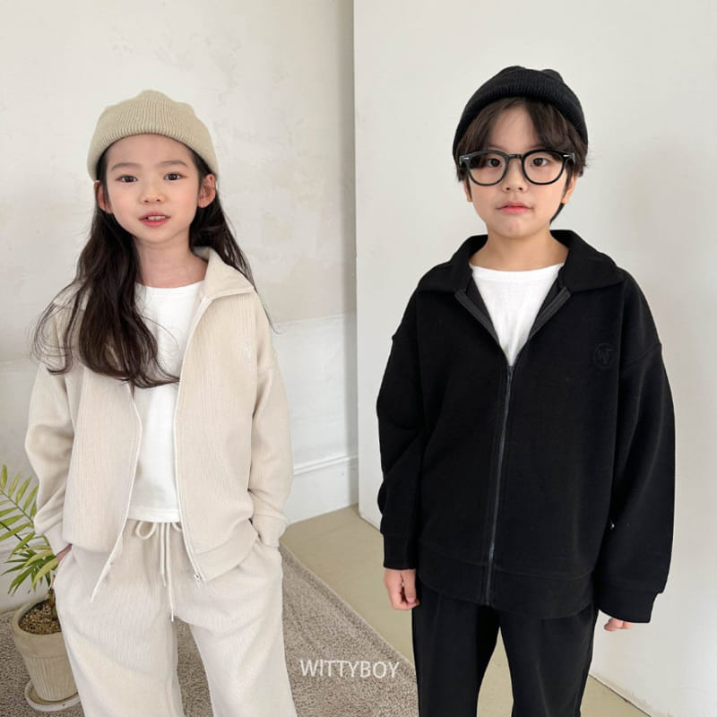 Witty Boy - Korean Children Fashion - #designkidswear - Mode Zip Up - 3