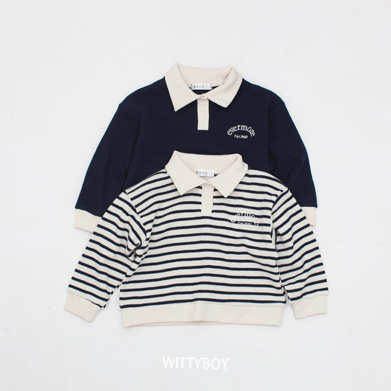 Witty Boy - Korean Children Fashion - #fashionkids - Waffle Collar Sweatshirt