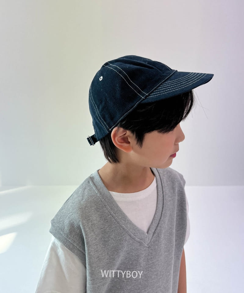 Witty Boy - Korean Children Fashion - #kidsshorts - Mono Stitch Cap - 8