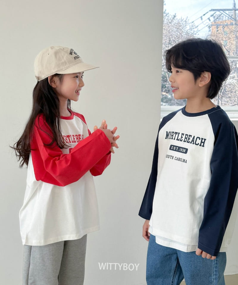 Witty Boy - Korean Children Fashion - #kidsshorts - Mystic Raglan Tee - 4