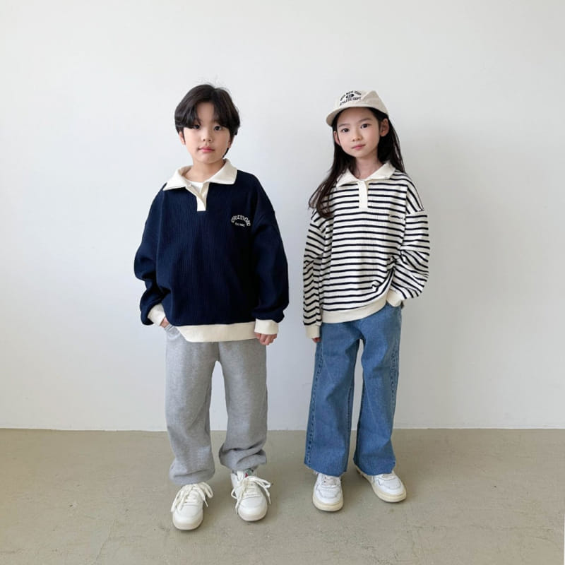 Witty Boy - Korean Children Fashion - #littlefashionista - Waffle Collar Sweatshirt - 6
