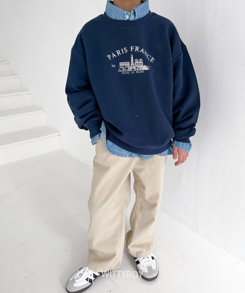 Witty Boy - Korean Children Fashion - #littlefashionista - Paris Sweatshirt - 2