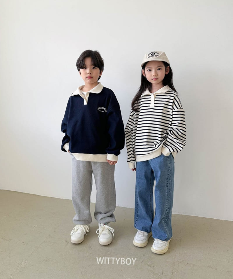 Witty Boy - Korean Children Fashion - #magicofchildhood - Waffle Collar Sweatshirt - 7