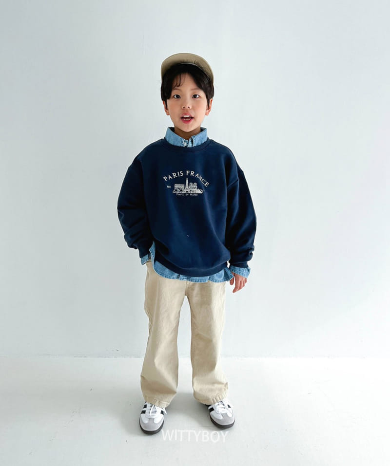 Witty Boy - Korean Children Fashion - #magicofchildhood - Paris Sweatshirt - 3