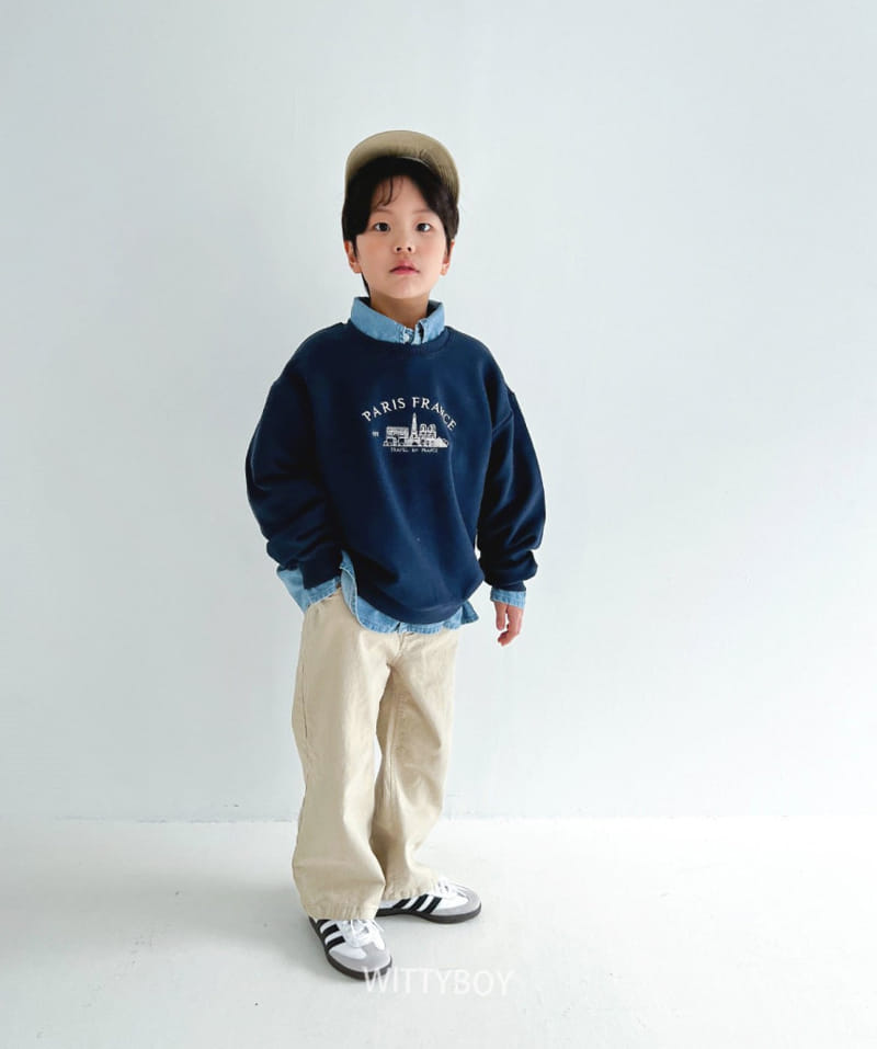 Witty Boy - Korean Children Fashion - #prettylittlegirls - Paris Sweatshirt - 5