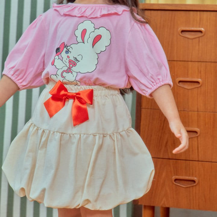 1St Blue - Korean Children Fashion - #Kfashion4kids - balloon Ribbon Skirt - 3
