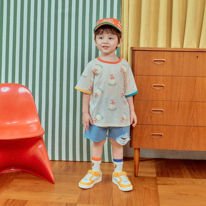 1St Blue - Korean Children Fashion - #kidzfashiontrend - Potato Paint Tee  - 4