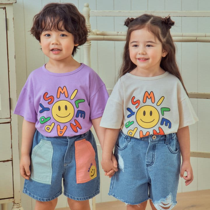 1St Blue - Korean Children Fashion - #Kfashion4kids - Happy Smile Tee - 3