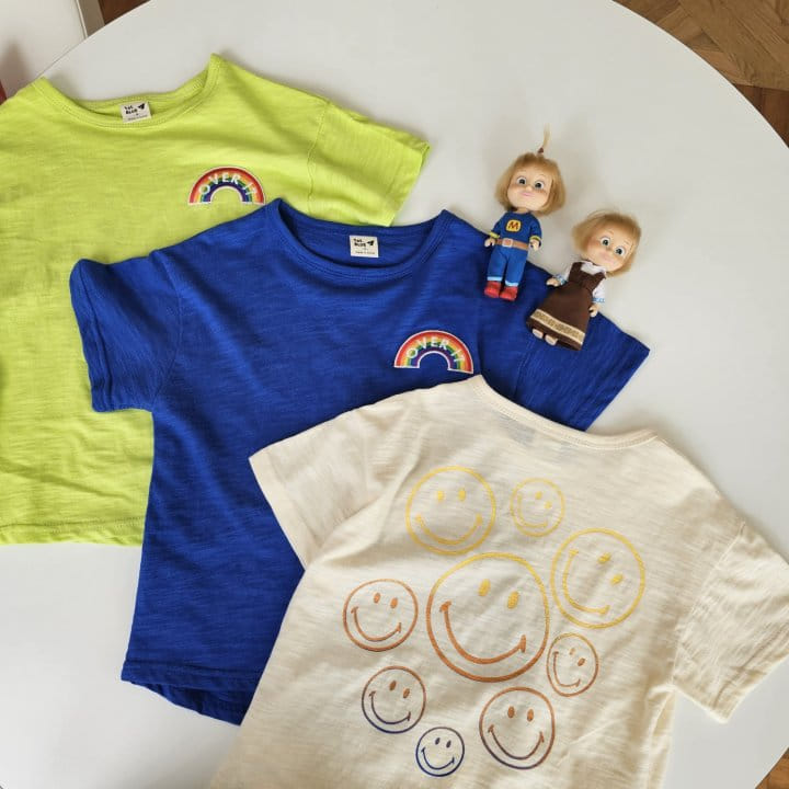 1St Blue - Korean Children Fashion - #designkidswear - Rainbow Smile Tee  - 10