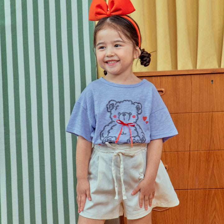 1St Blue - Korean Children Fashion - #designkidswear - Ribbon String Shorts 