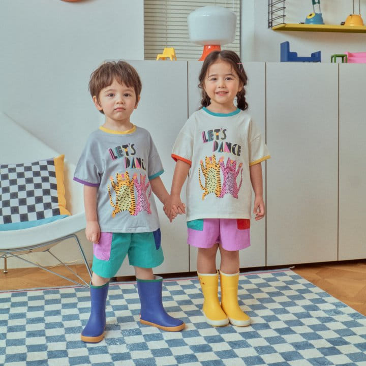 1St Blue - Korean Children Fashion - #designkidswear - Dance Short Sleeve Tee  - 2