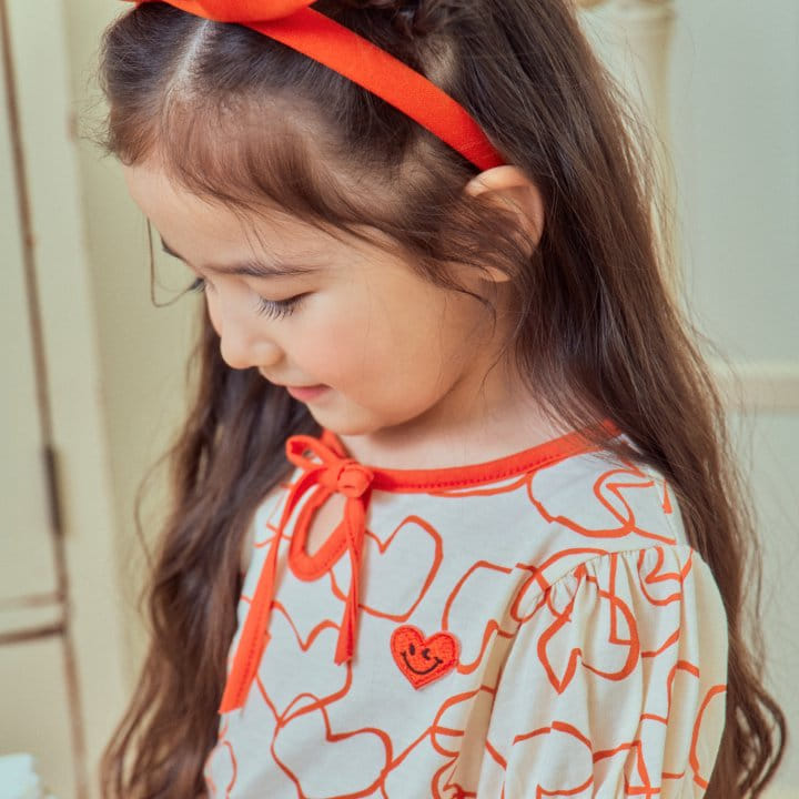 1St Blue - Korean Children Fashion - #discoveringself - Heart Kkiri Puff Tee - 7