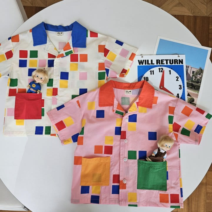 1St Blue - Korean Children Fashion - #discoveringself - Square Collar Shirt  - 6