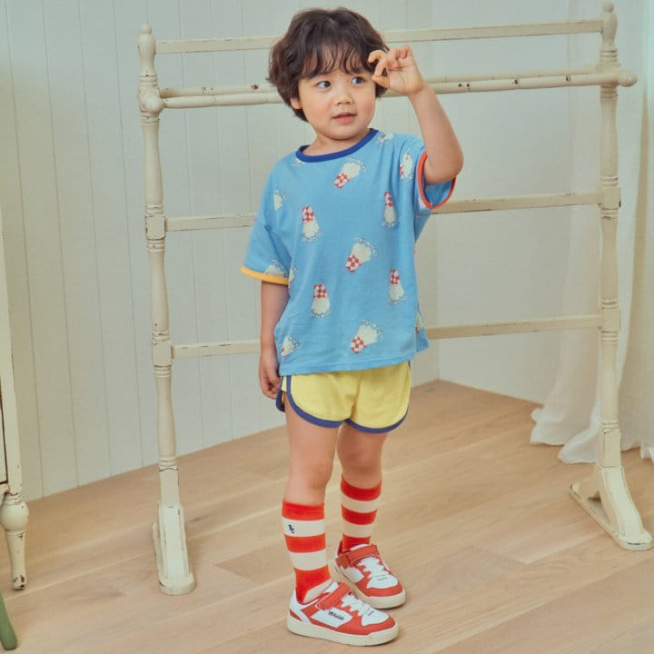 1St Blue - Korean Children Fashion - #designkidswear - Beool Terry Shorts - 4