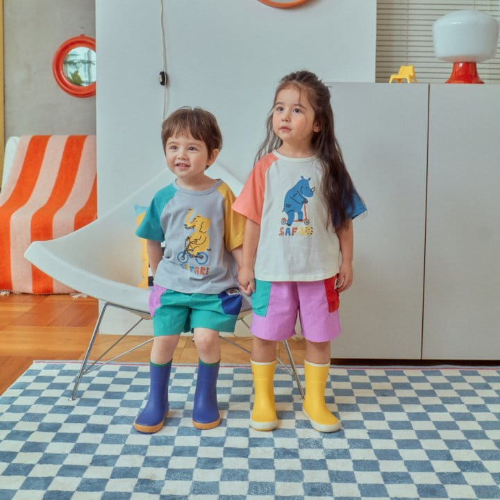1St Blue - Korean Children Fashion - #discoveringself - Safari Raglan Tee  - 2