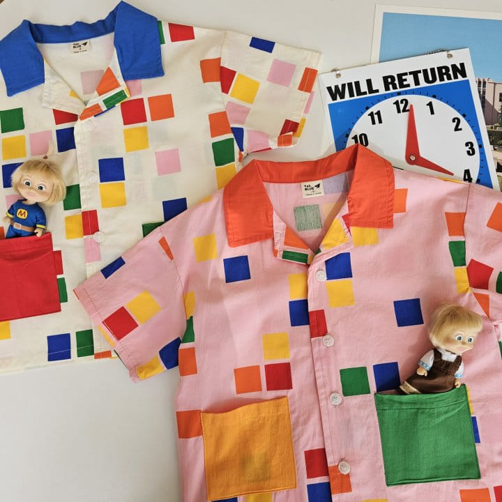 1St Blue - Korean Children Fashion - #fashionkids - Square Collar Shirt  - 7