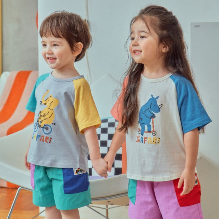 1St Blue - Korean Children Fashion - #fashionkids - Safari Raglan Tee  - 4