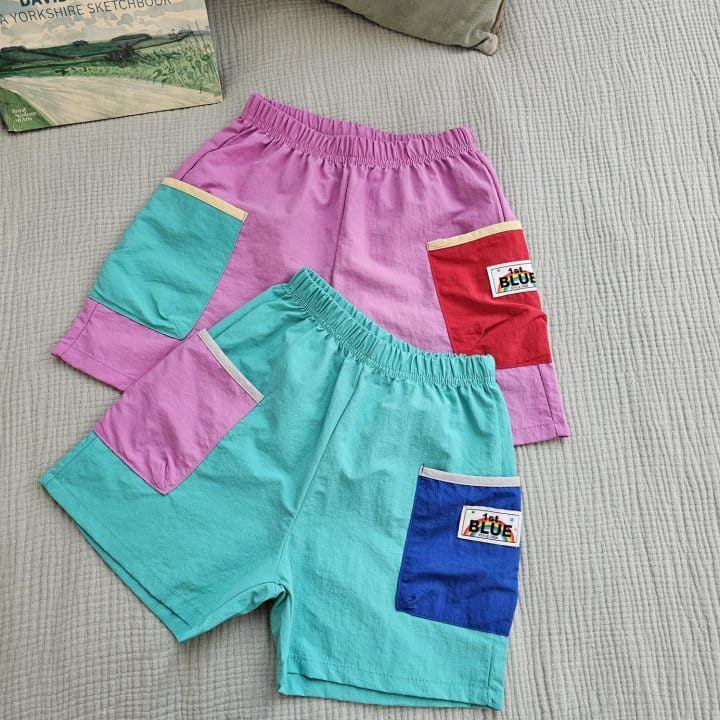 1St Blue - Korean Children Fashion - #kidsstore - Cargo Color Shorts  - 6