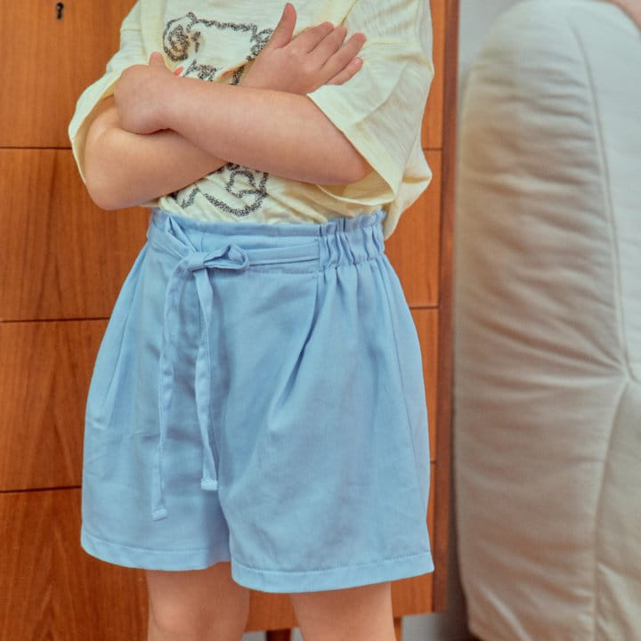 1St Blue - Korean Children Fashion - #kidsstore - Ribbon String Shorts  - 5