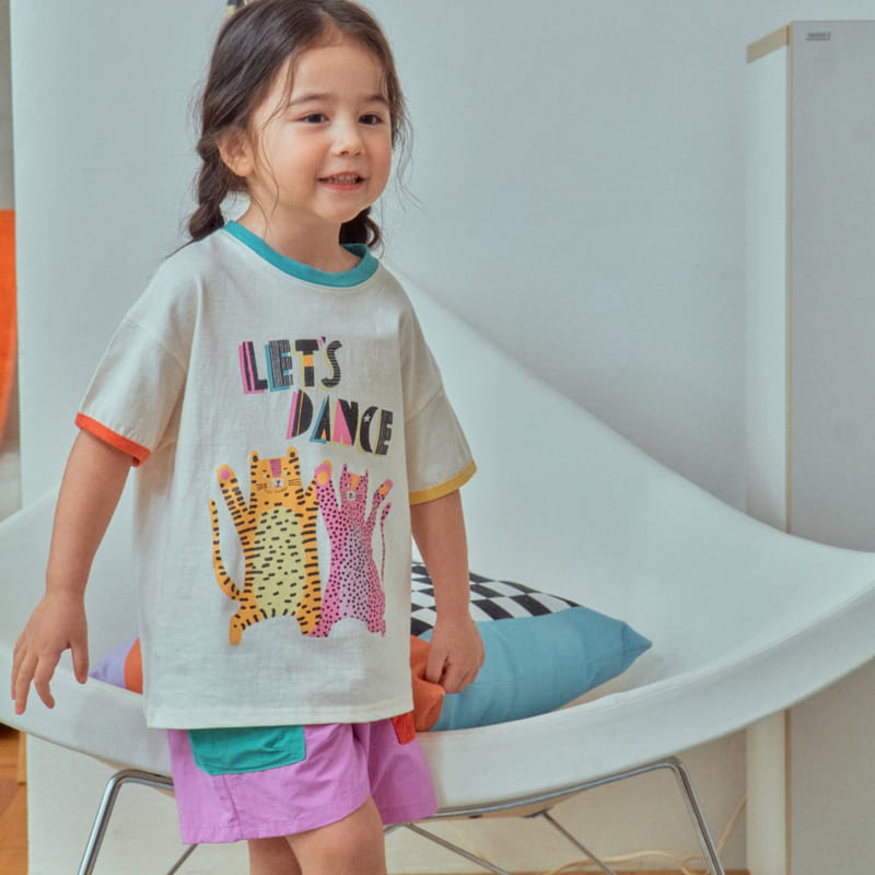 1St Blue - Korean Children Fashion - #kidsstore - Dance Short Sleeve Tee  - 6