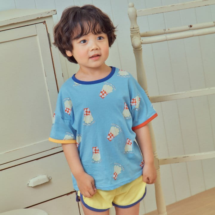 1St Blue - Korean Children Fashion - #kidsstore - Potato Paint Tee  - 2