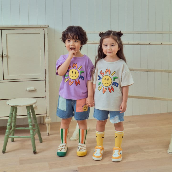 1St Blue - Korean Children Fashion - #kidsstore - Happy Smile Tee