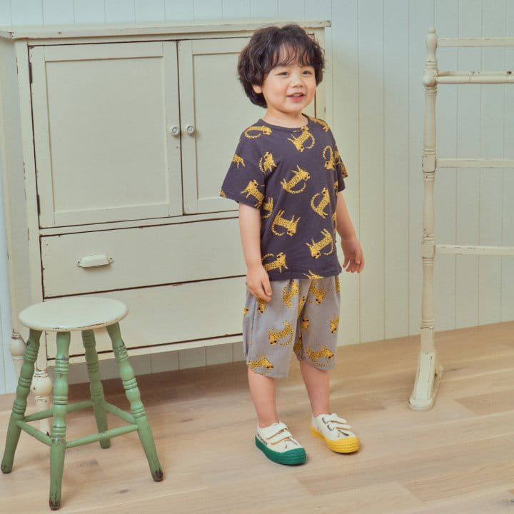 1St Blue - Korean Children Fashion - #kidsstore - Celebrity Leopard Pants - 4