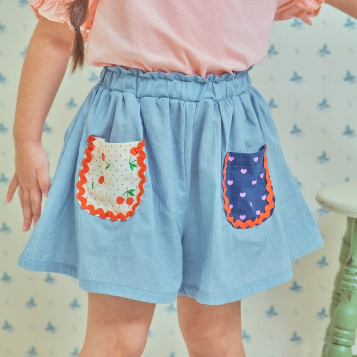 1St Blue - Korean Children Fashion - #kidzfashiontrend - Heji Dneim Skirt Pants - 3