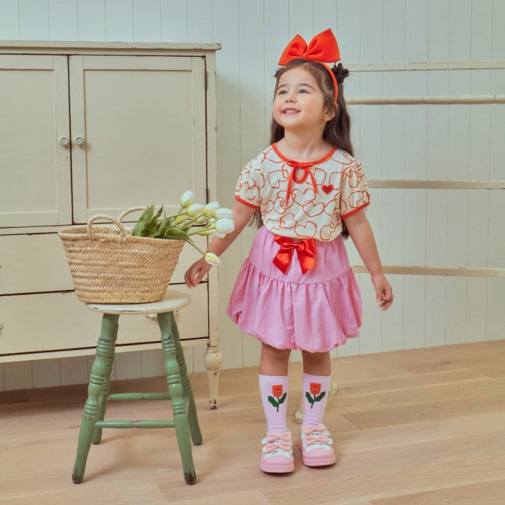 1St Blue - Korean Children Fashion - #kidzfashiontrend - balloon Ribbon Skirt - 2