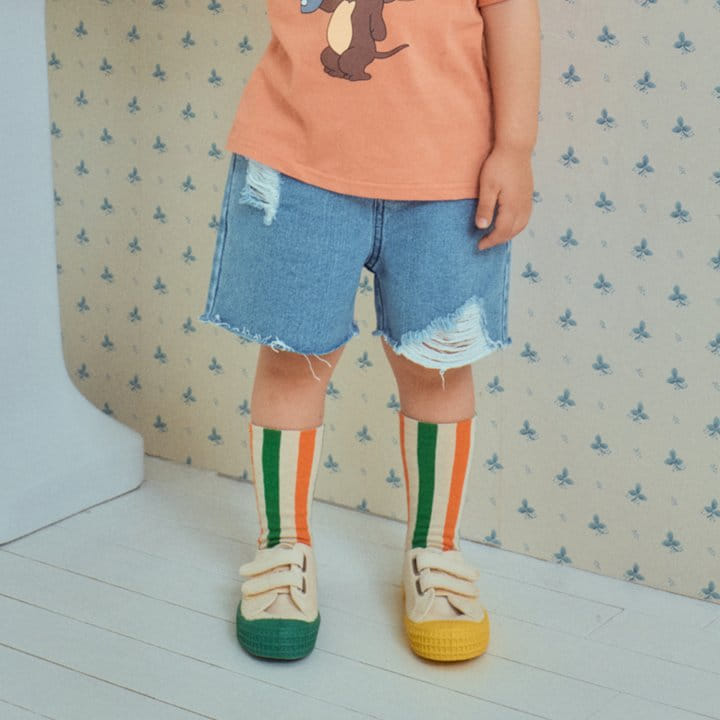 1St Blue - Korean Children Fashion - #kidzfashiontrend - Vintage Denim Pants