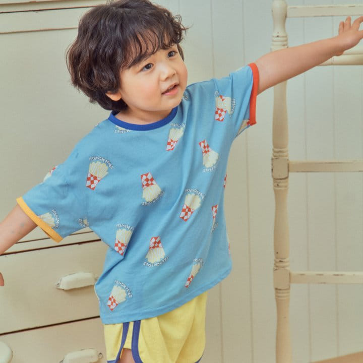 1St Blue - Korean Children Fashion - #kidzfashiontrend - Potato Paint Tee - 3