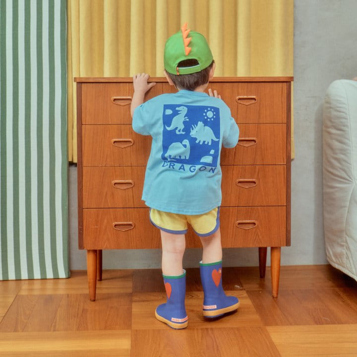 1St Blue - Korean Children Fashion - #littlefashionista - Dragon Short Sleeve Tee - 2