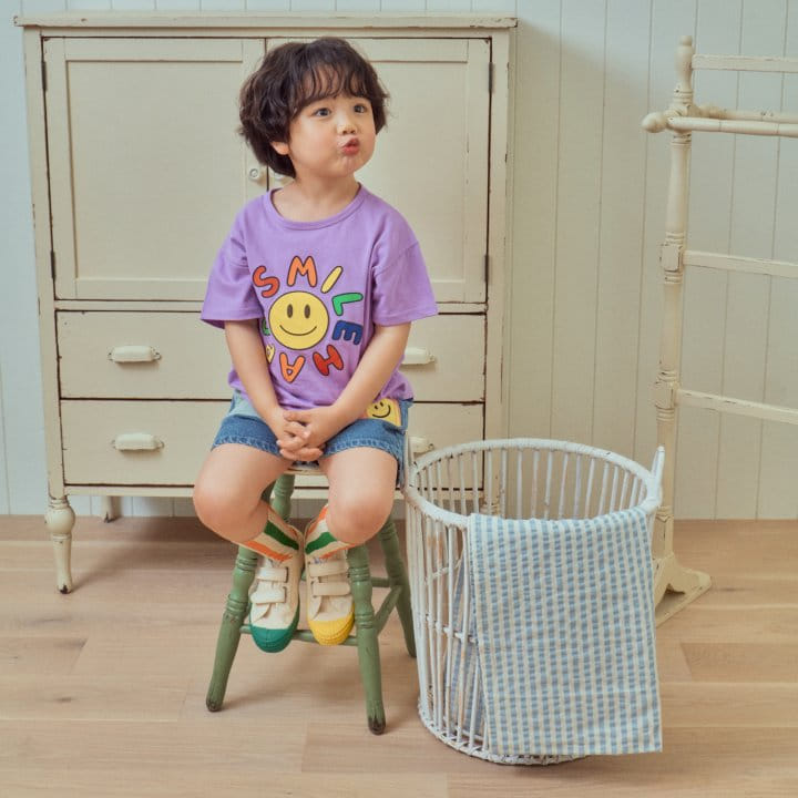1St Blue - Korean Children Fashion - #Kfashion4kids - Happy Smile Tee - 4